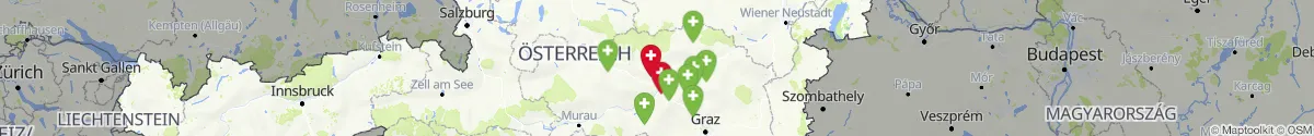 Kartenansicht für Apotheken-Notdienste in der Nähe von Eisenerz (Leoben, Steiermark)
